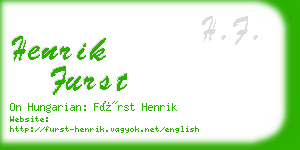 henrik furst business card